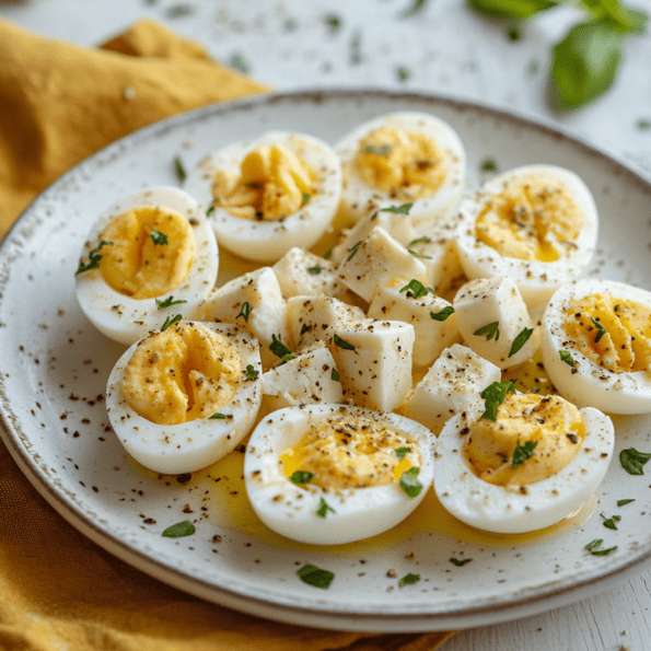 Huevos duros rellenos con mayonesa keto