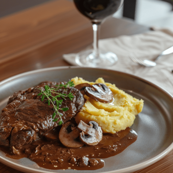 Roast Beef con pure al azafran